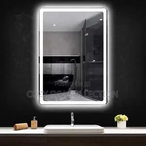 LED Mirror Squire With Lighting (White Yellow White. Warm)