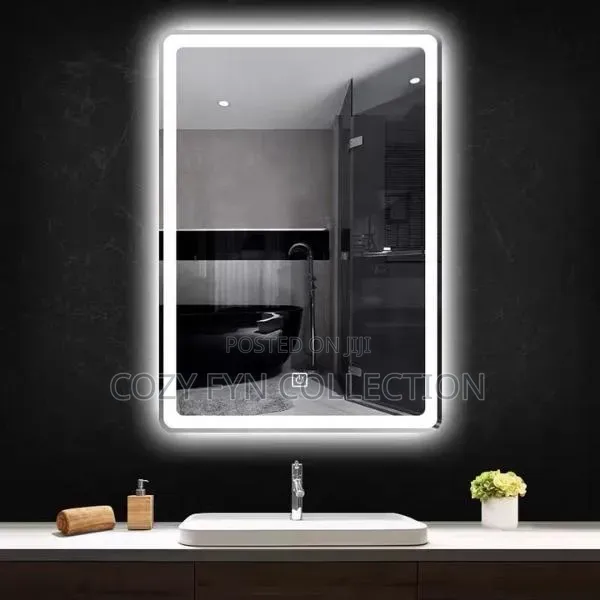 LED Mirror Squire With Lighting (White Yellow White. Warm)