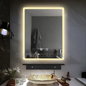LED Mirror Squire With Lighting (White Yellow White. Warm)