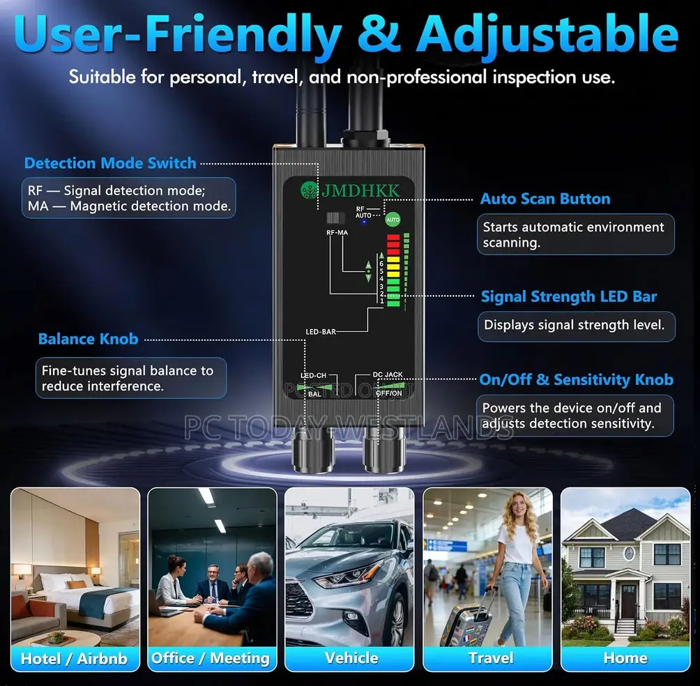 M8000 Hidden Camera Detector, Camera Finder,Bug Detector,AI