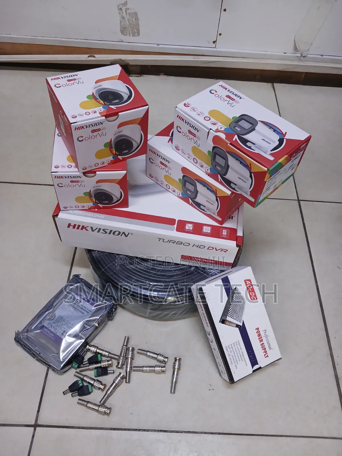 4-Camera Hikvision ColorVu Kit – 2 Bullet 2 Dome