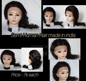 Semi - Human Hair Wigs Made in India