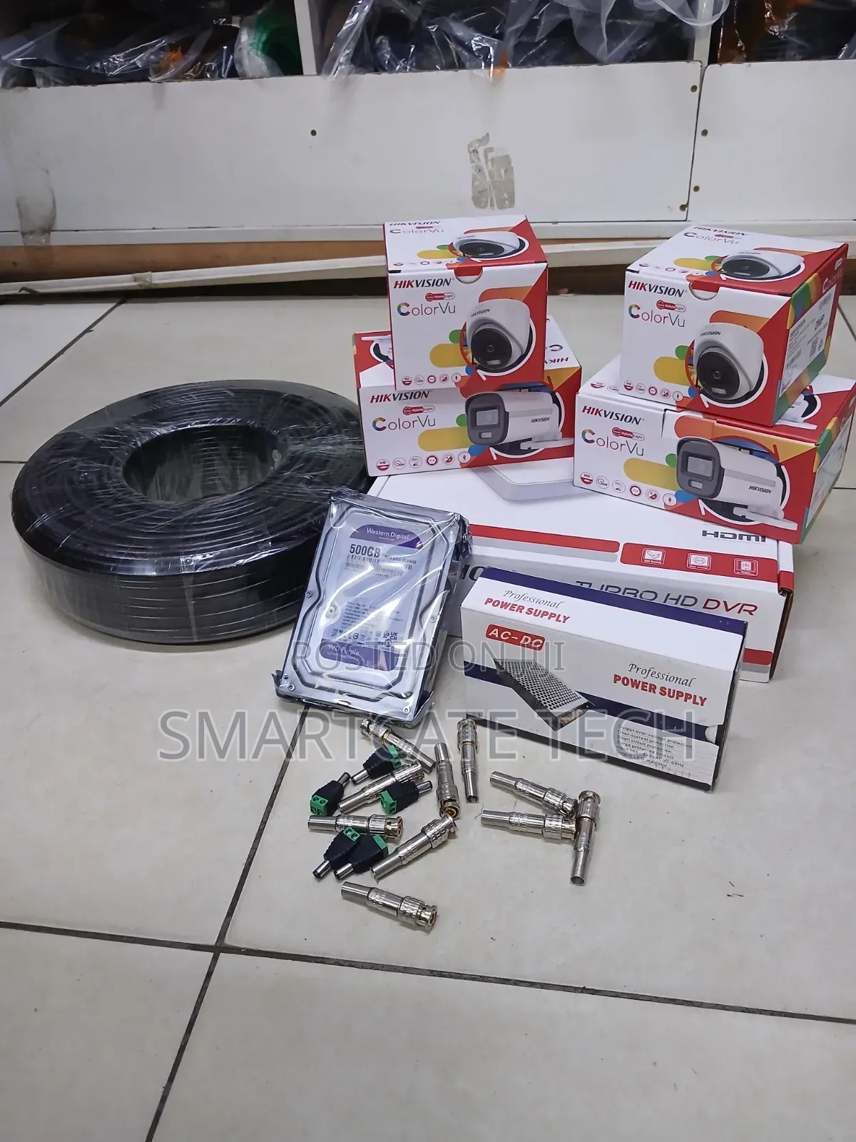 Hikvision 4 Channel CCTV Camera Kit With 2 ColorVu Dome Cameras