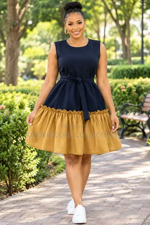 Double Coloured Girlie Skater Dresses