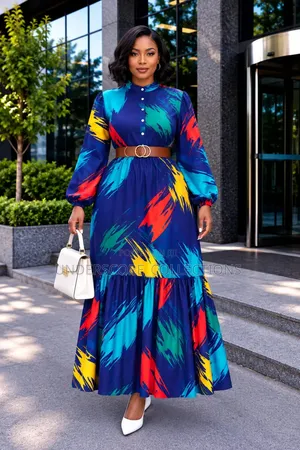Ladies Popping Colored Maxi Dresses