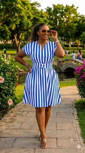 Ladies Stripped Mini a Dresses