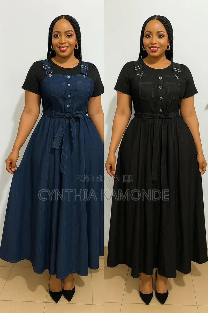 Jeans Dungaree Dress With Top