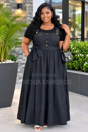 Jeans Dungaree Dress With Top