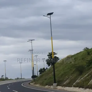 Galvanized Steel Streetlight Poles Complete With Anchor Bolts and Nuts