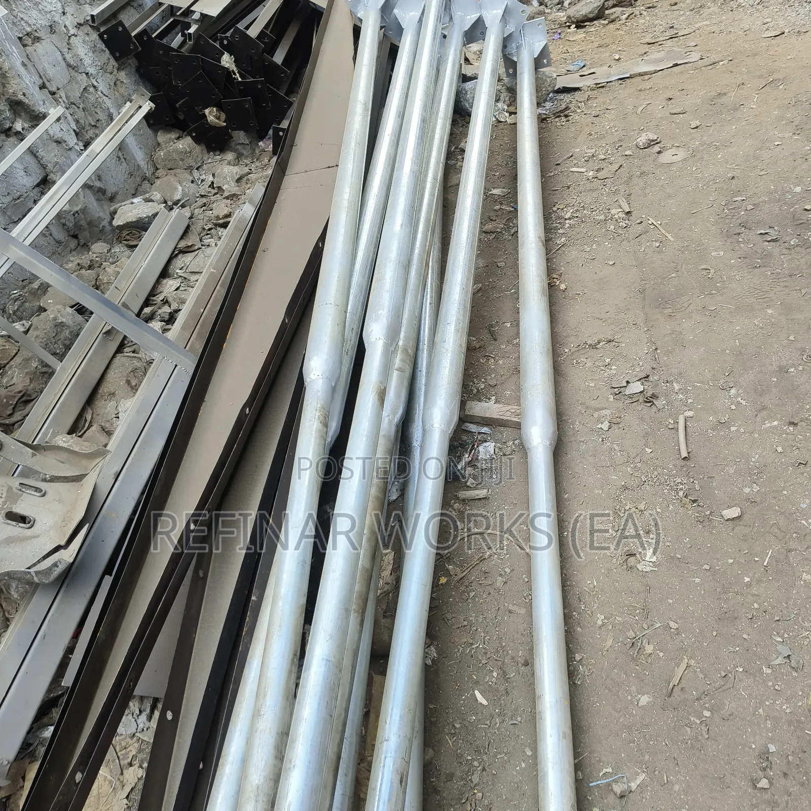 Fabricated Steel Streetlight Poles for Nairobi Lighting Works