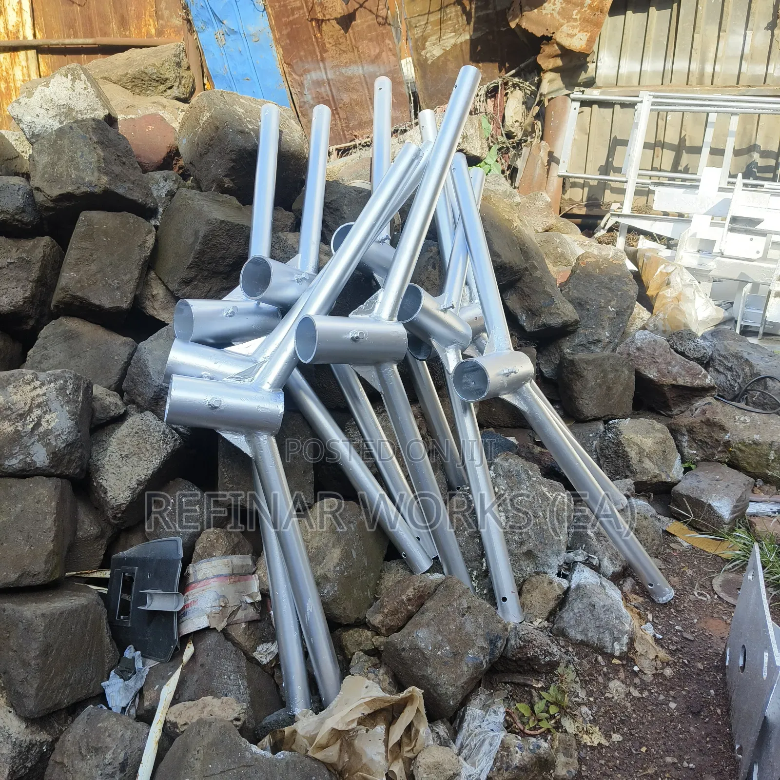 Fabricated Steel Streetlight Poles for Nairobi Lighting Works