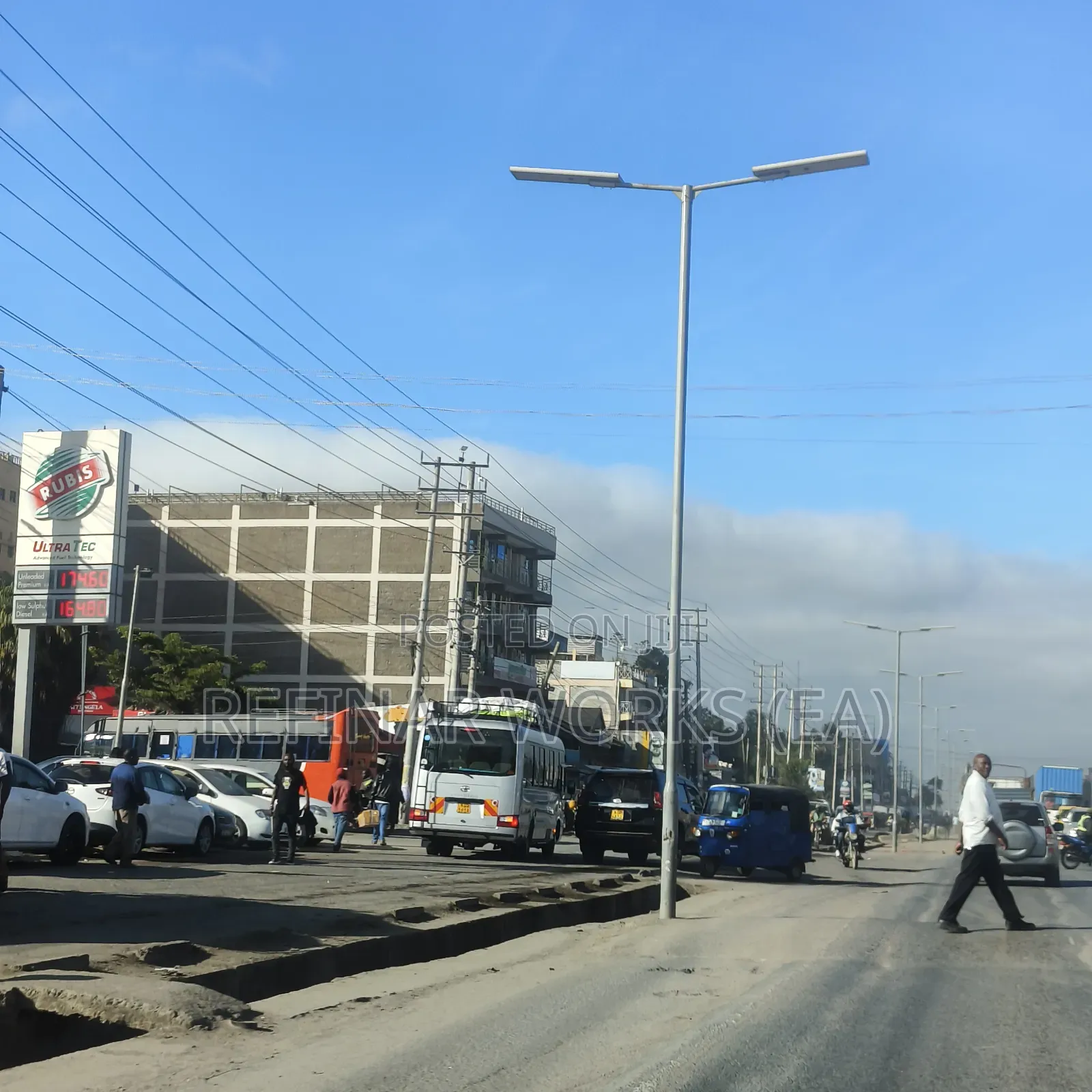 Fabricated Steel Streetlight Poles for Nairobi Lighting Works