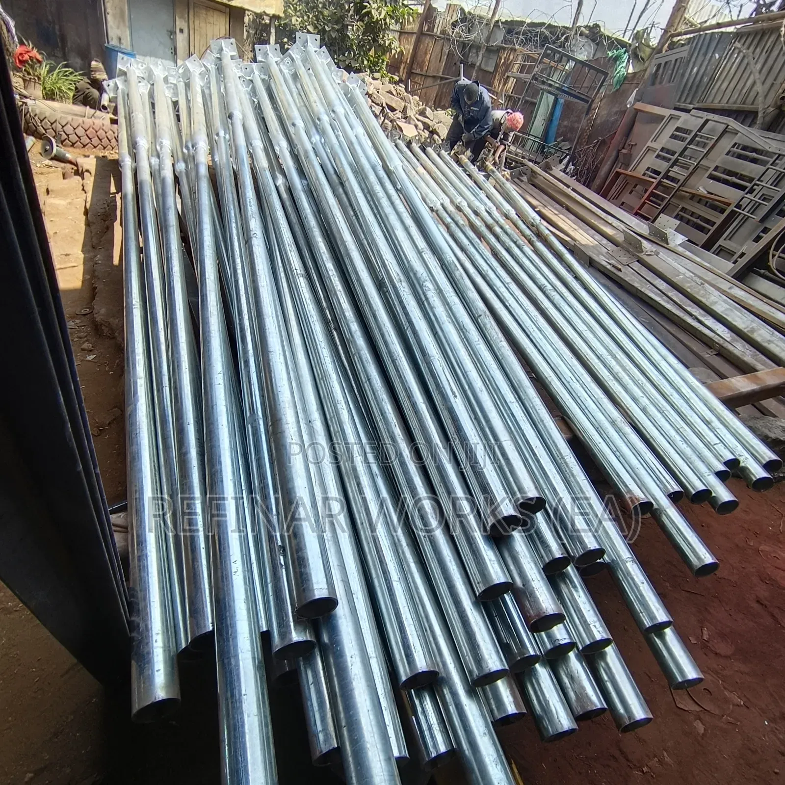 Fabricated Steel Streetlight Poles for Nairobi Lighting Works