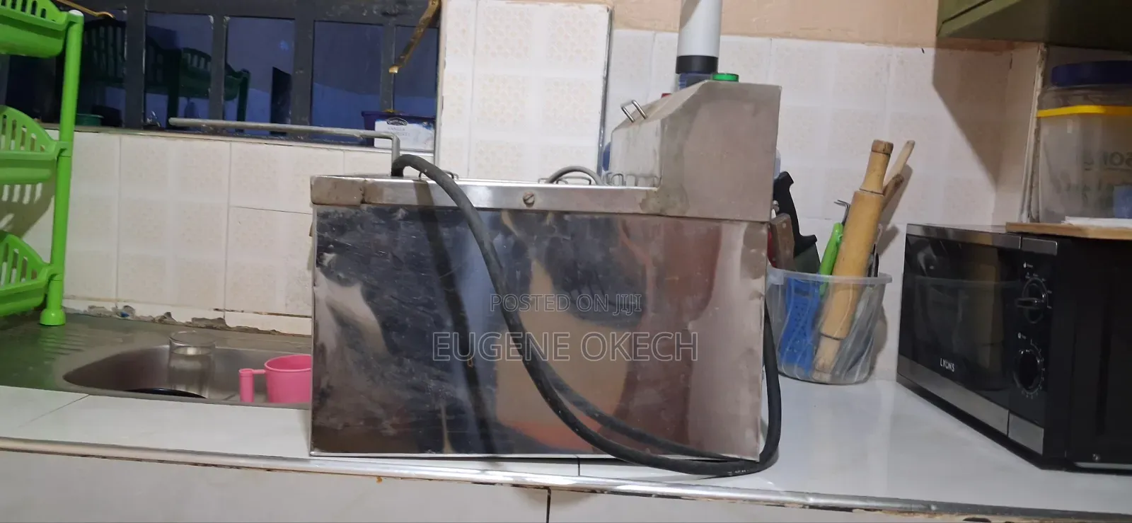 Chips Deep Fryer and Its Stand, Potato Cutter, And