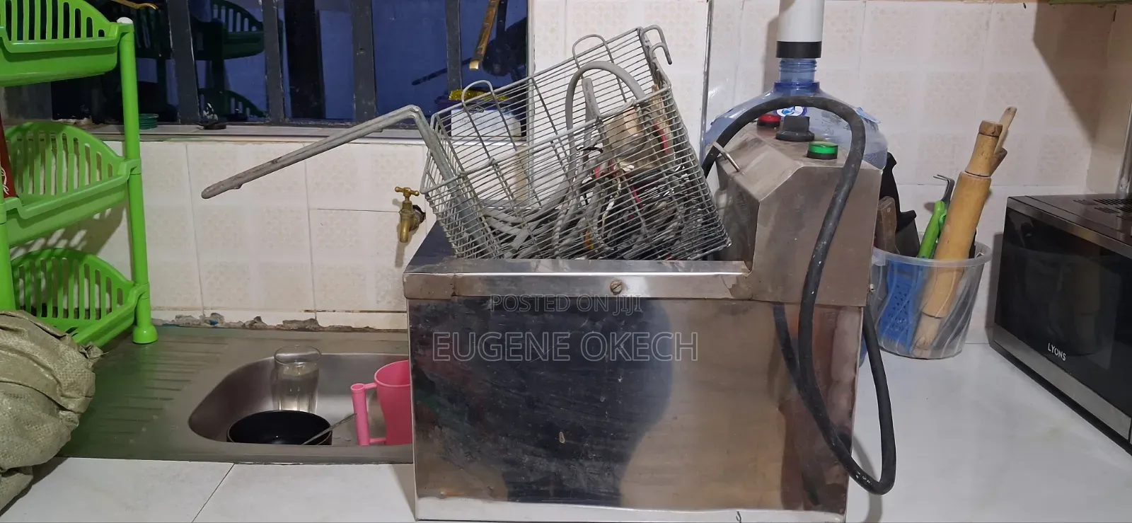 Chips Deep Fryer and Its Stand, Potato Cutter, And