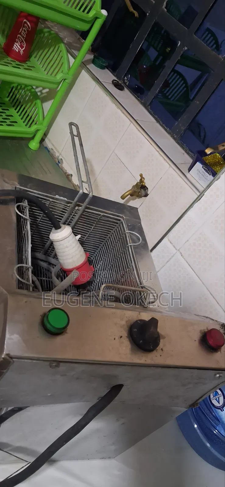 Chips Deep Fryer and Its Stand, Potato Cutter, And