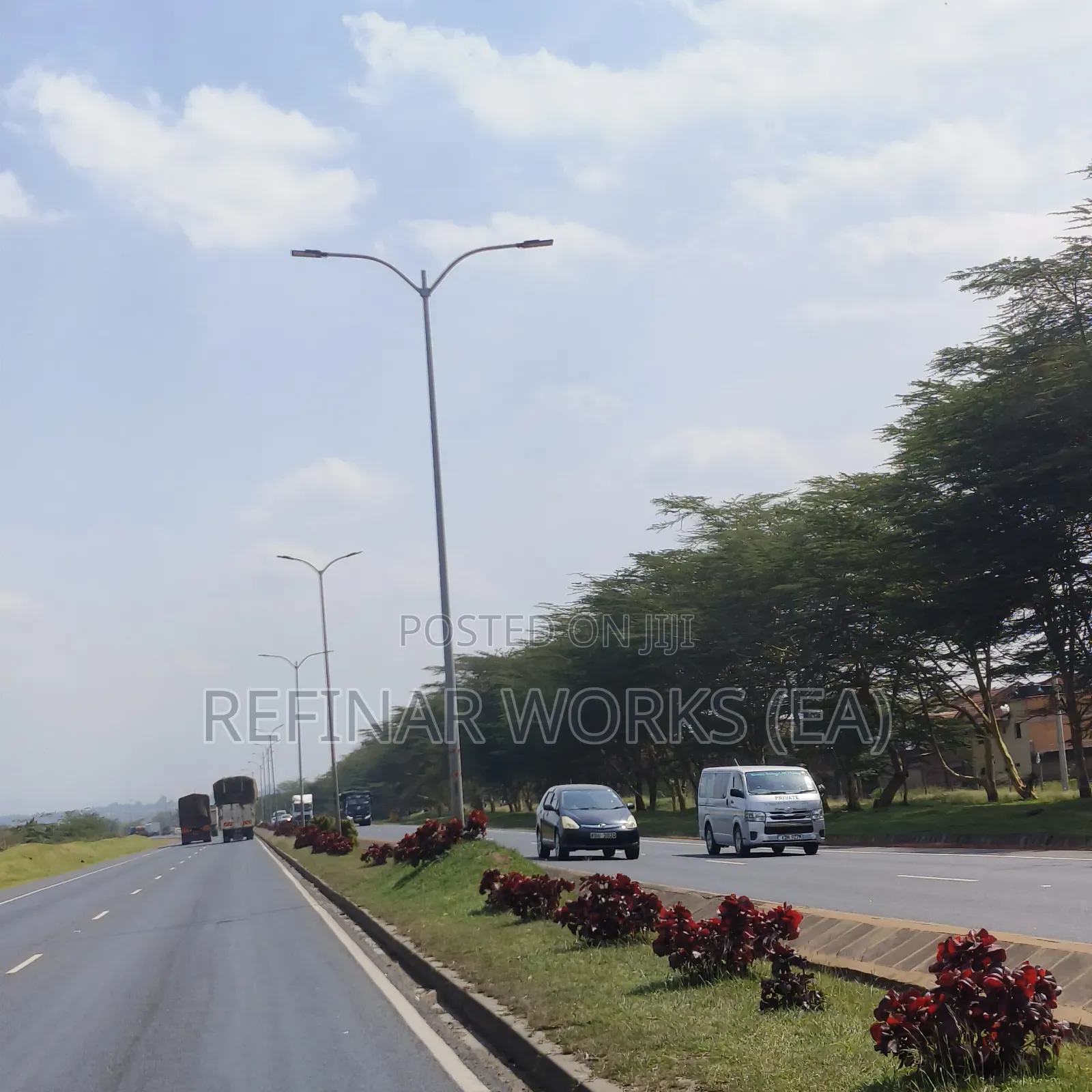 Single Arm and Double Arm Streetlight Poles Fabrications in Nairobi