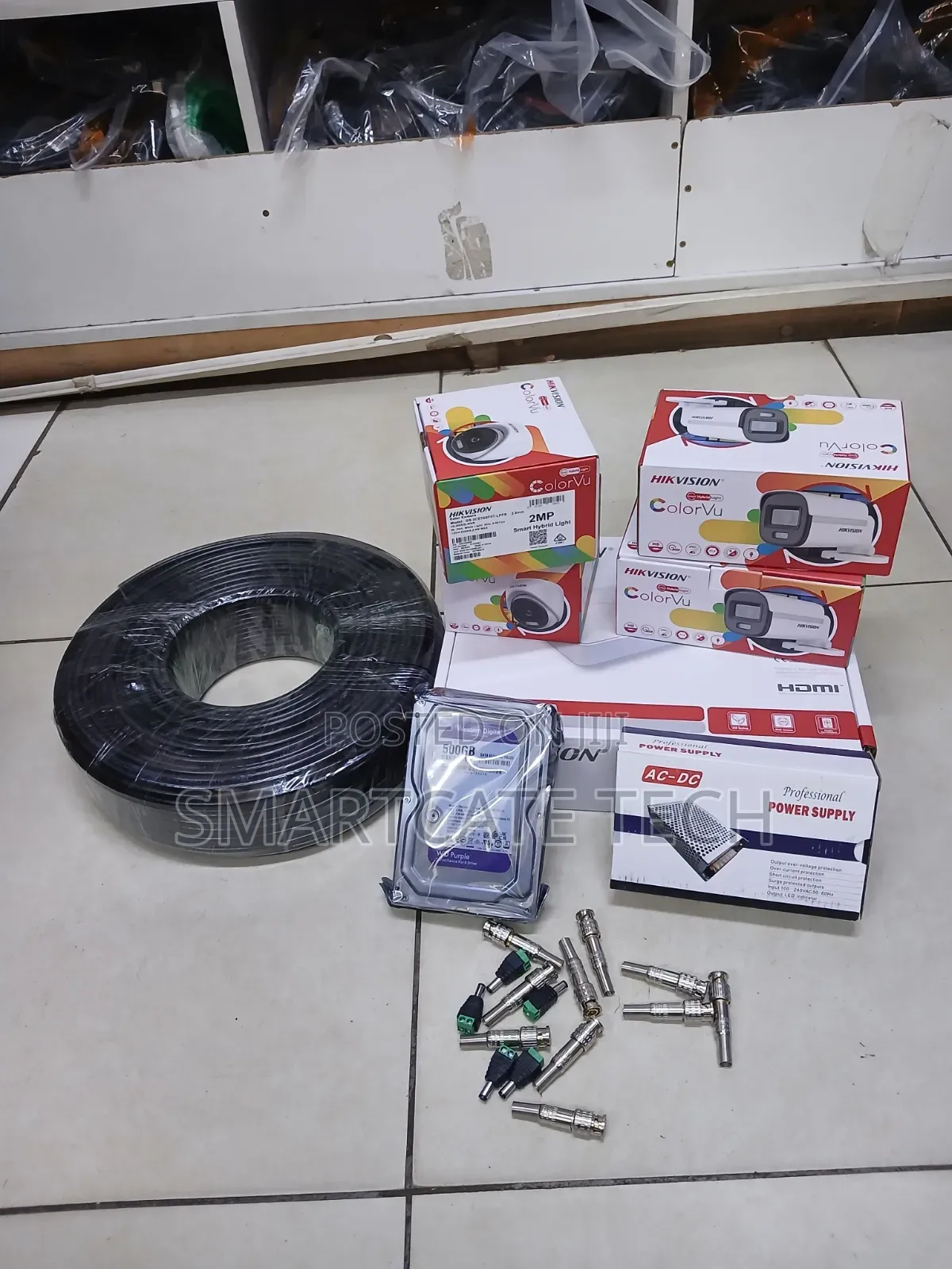 4 Channel Hikvision CCTV System – 2 Dome ColorVu Cameras HD Security