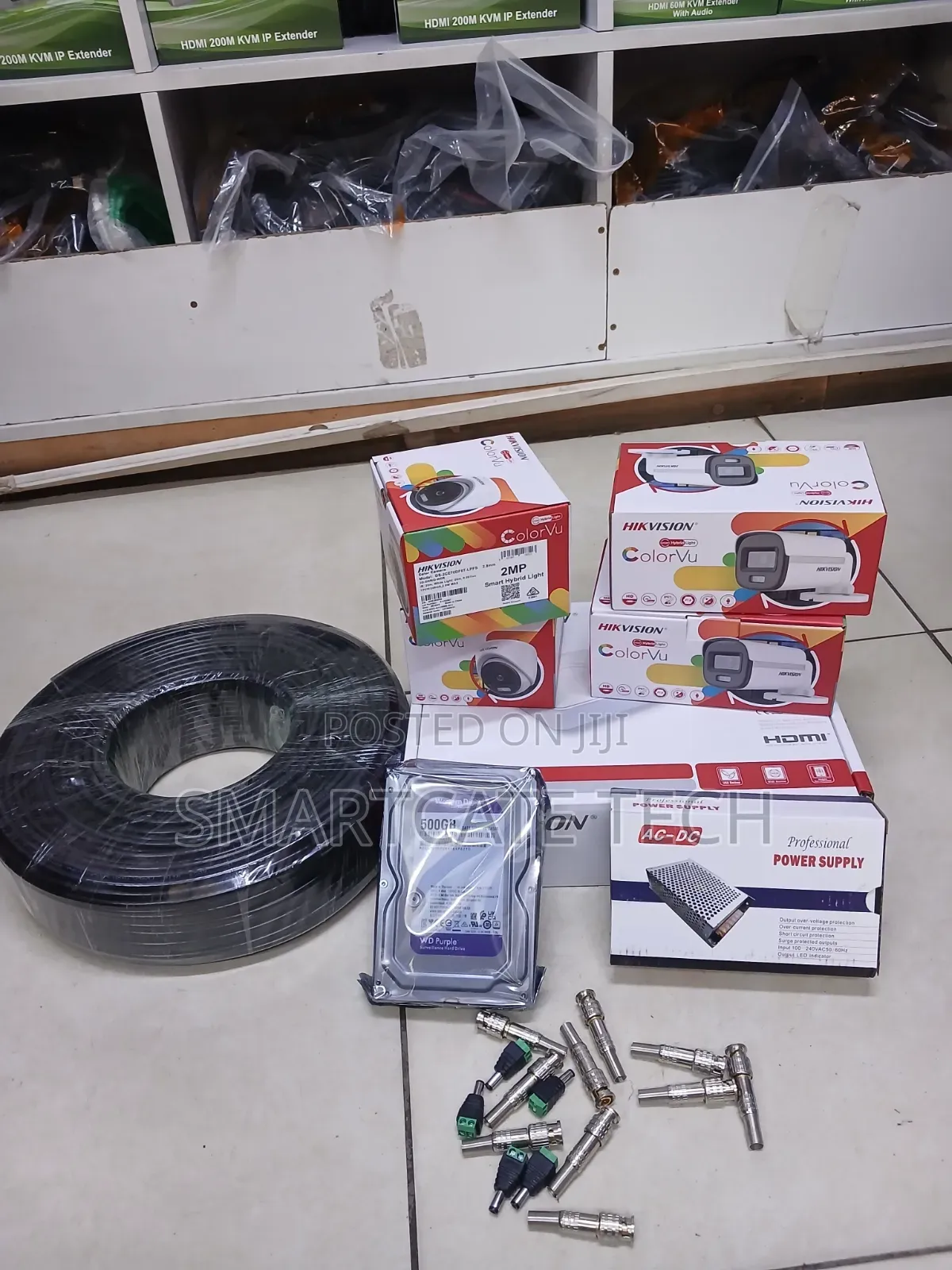 Hikvision 4CH CCTV Kit | 2 Dome ColorVu Cameras | Color Night Vision