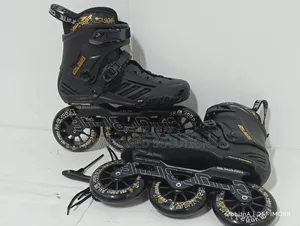 Black Cool Blue Hard-Boot Inline Speed Skates