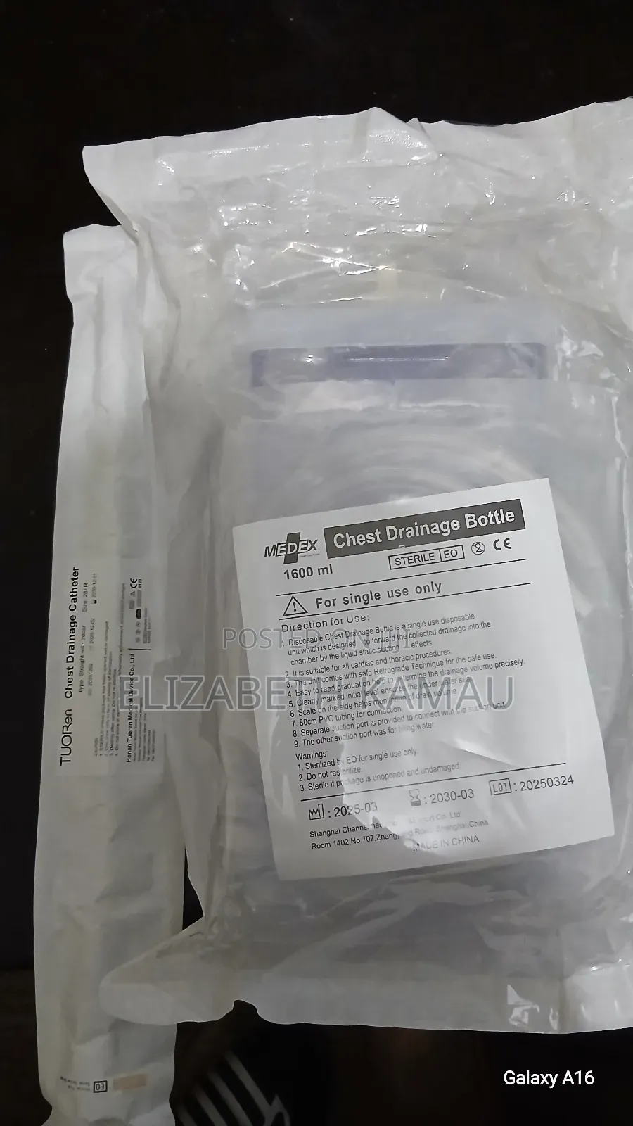 Chest Drainage Bottle and Chest Drainage Catheter