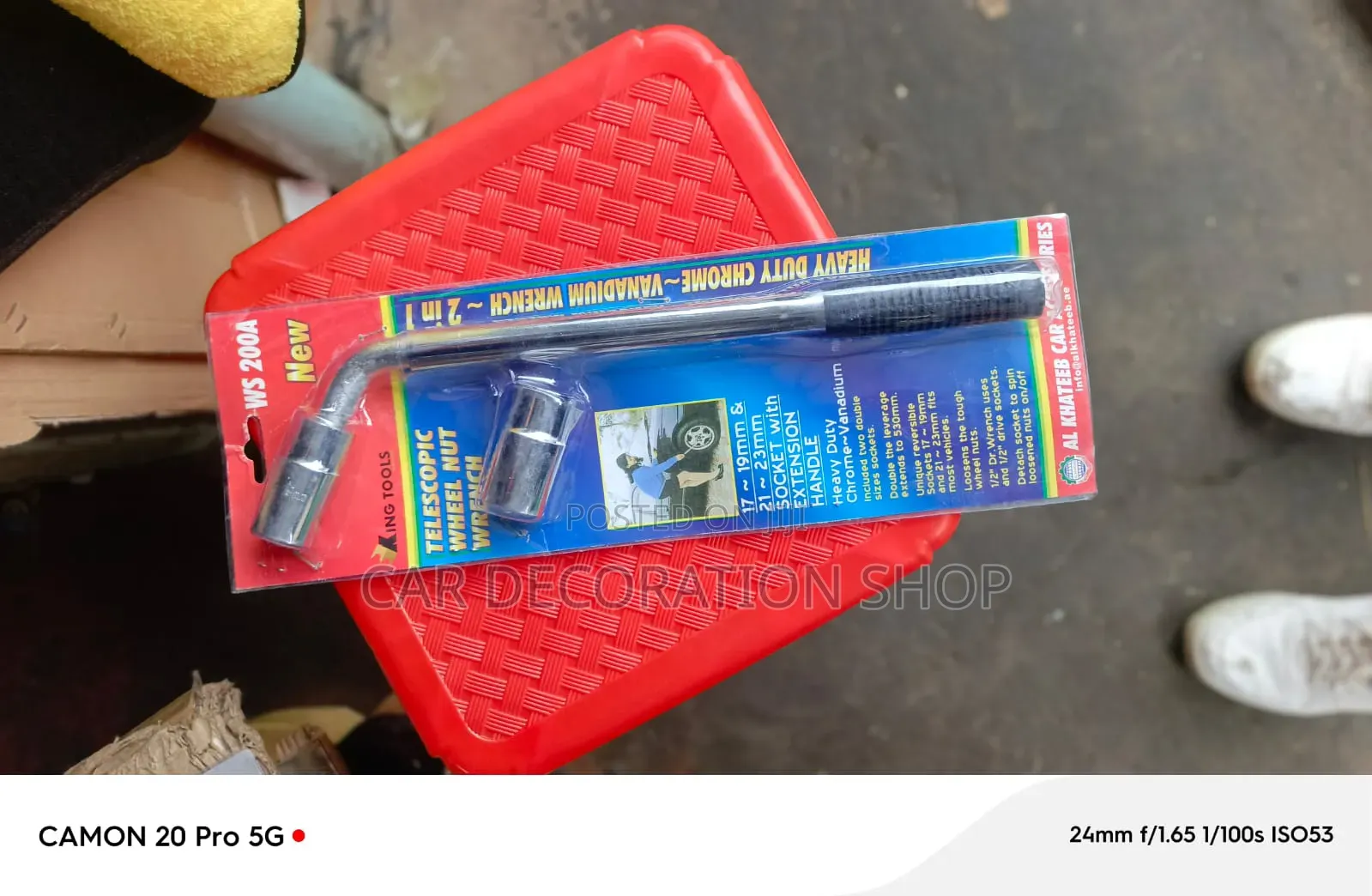Tire Spanner With Double Sided Reversible Sockets 17/19/21/23mm