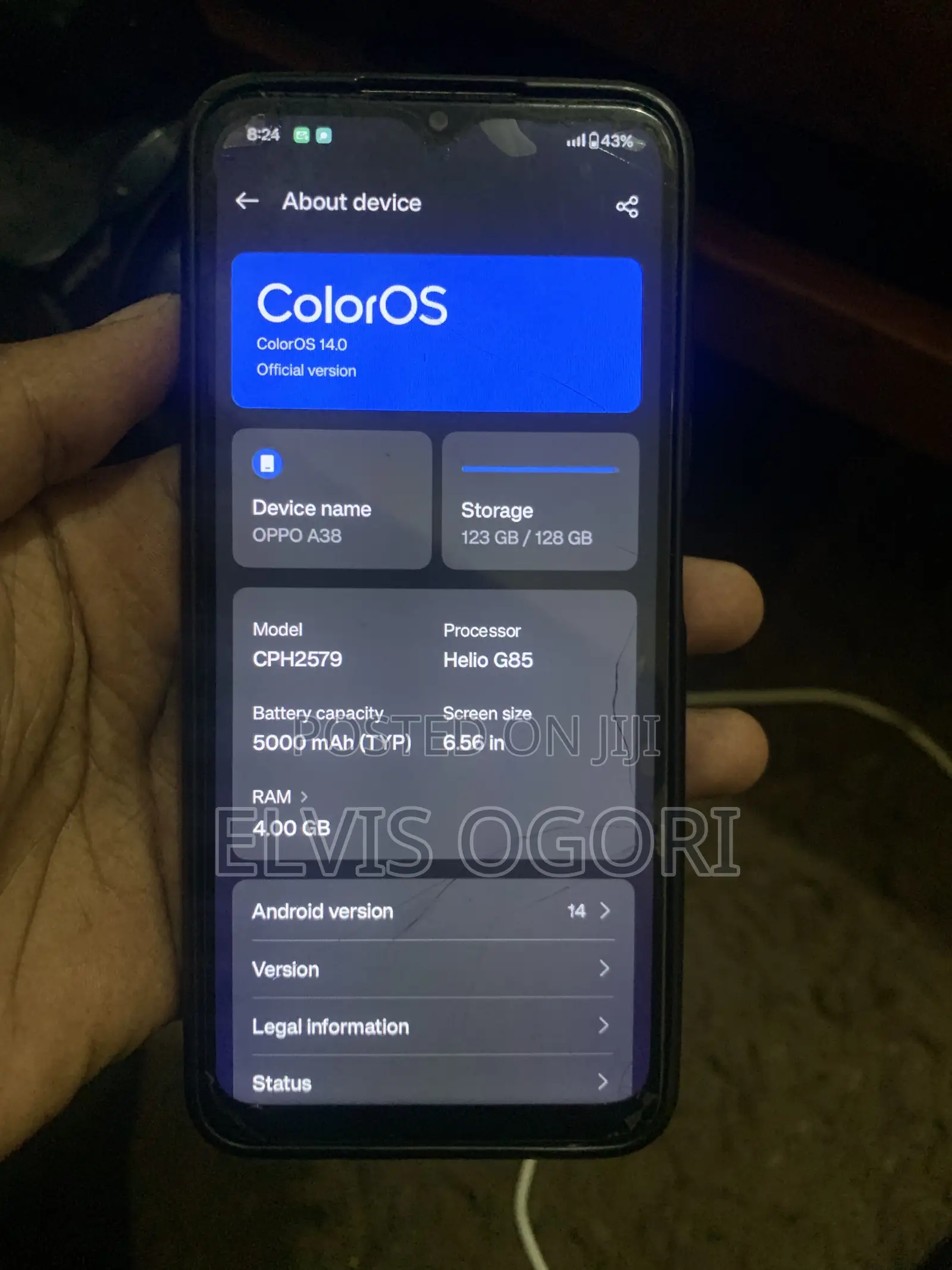 Oppo A38 128 GB White