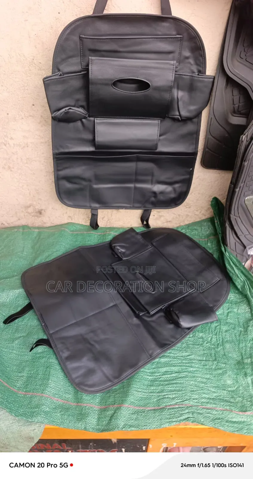 Backseat Organizer With Universal Hanging Style With Strap Attachment
