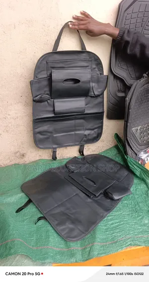 Backseat Organizer With Universal Hanging Style With Strap Attachment