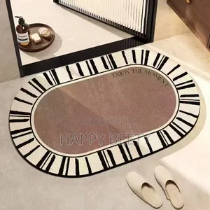 Big Size Oval Absorbent Bathroom / Door Mat