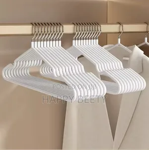 *Thickened* 10pcs Clothes Hangers With Antislip Stainless Steel Hook