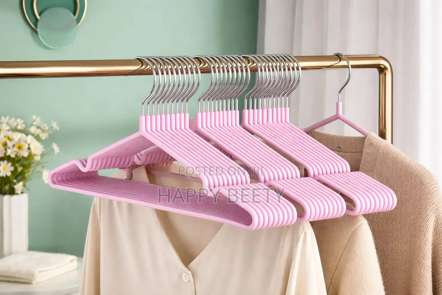 *Thickened* 10pcs Clothes Hangers With Antislip Stainless Steel Hook