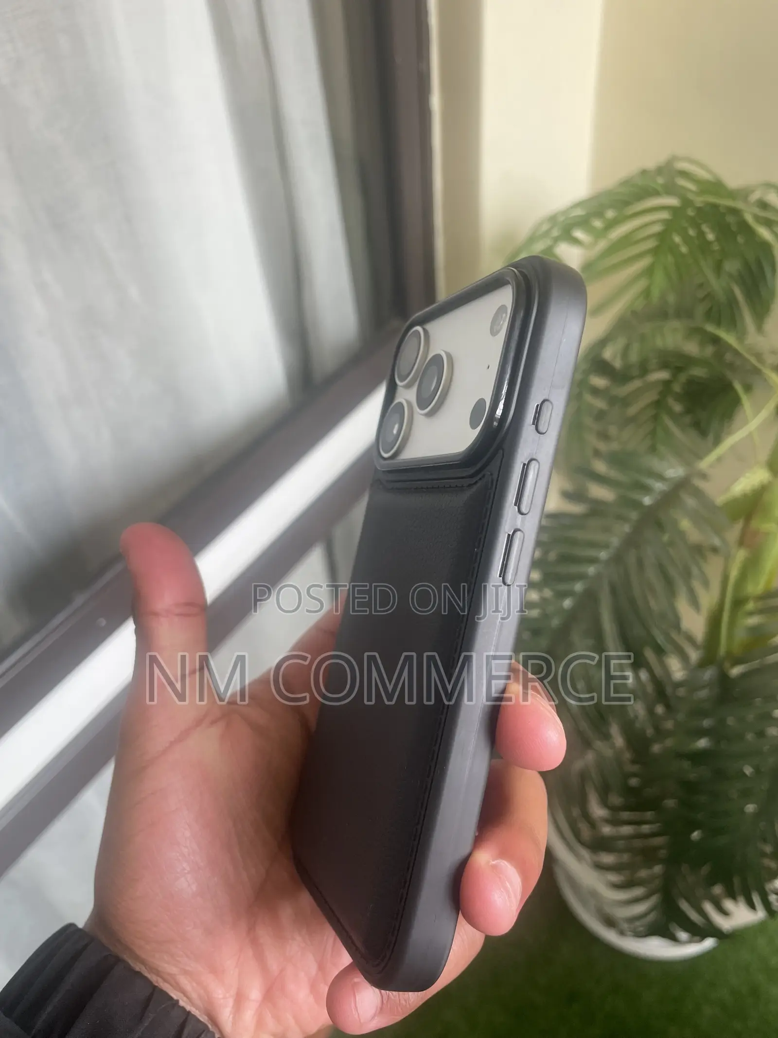 Premium Black Leather-Texture Case