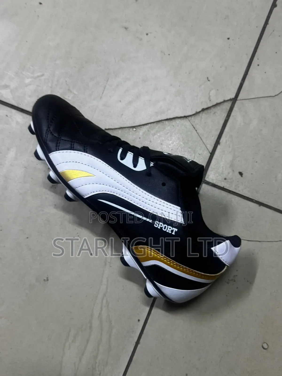 Sports White Black Football Boots 31-45