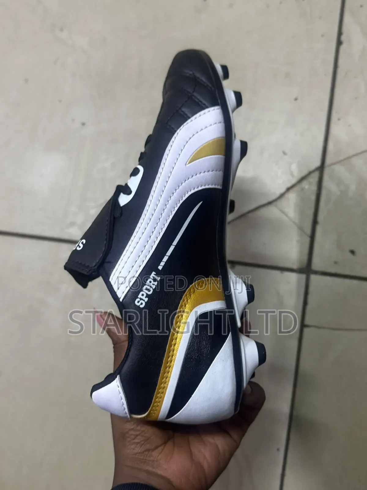 Sports White Black Football Boots 31-45