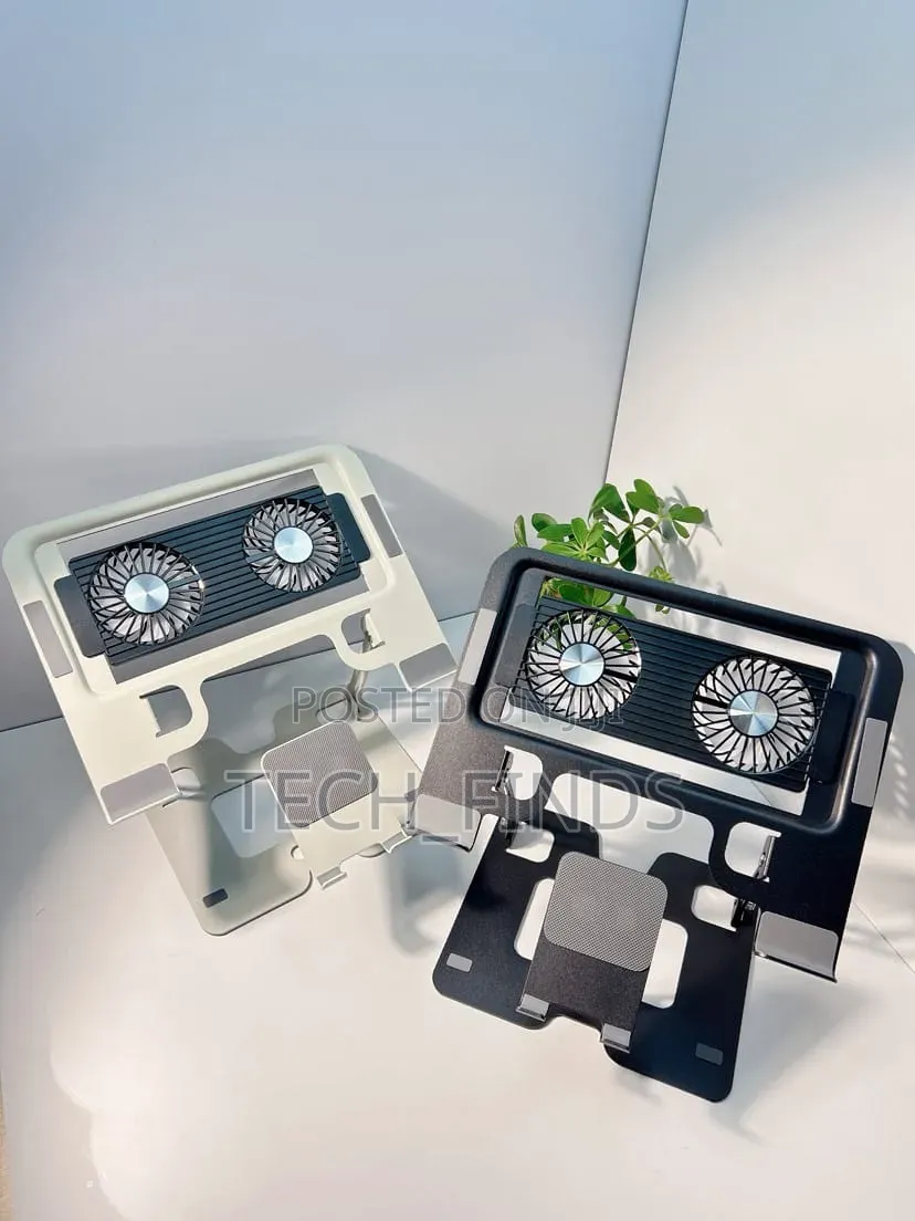 New 2 in 1 Laptop Stand With Phone Holder Cooling Fans,m