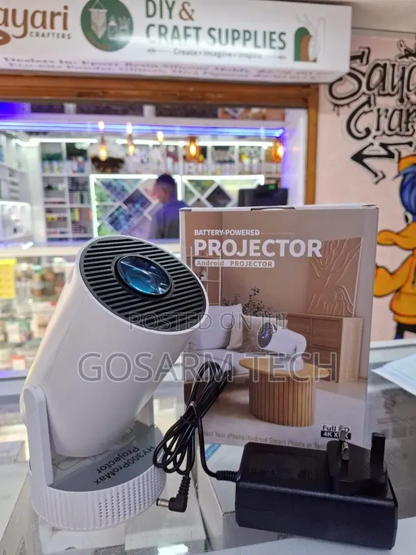 HY300 Smart Mini Projector – Portable Rechargeable LED Projector