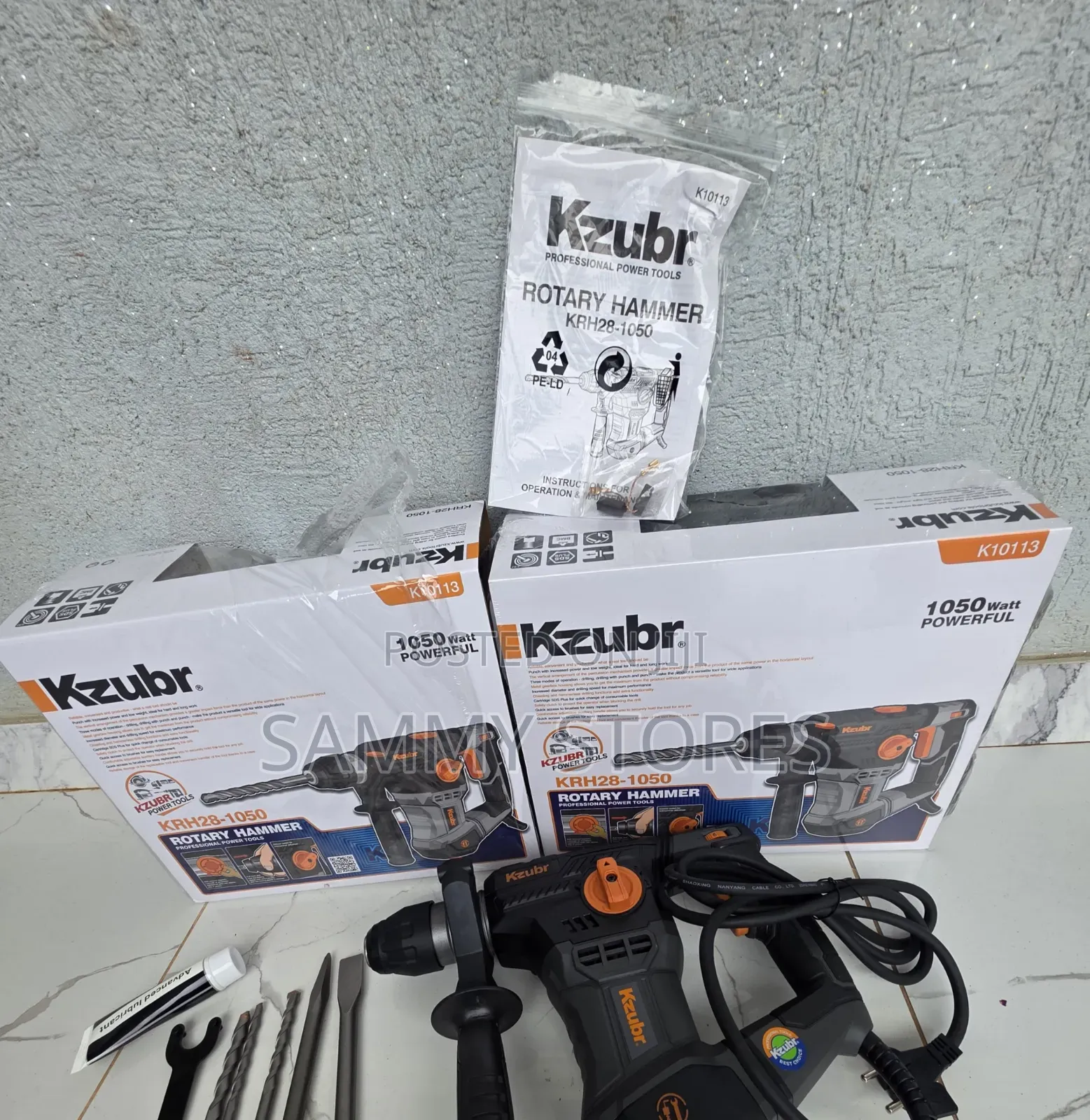 KZUBR 1050W Professional Rotary Hammer for Concrete Masonry