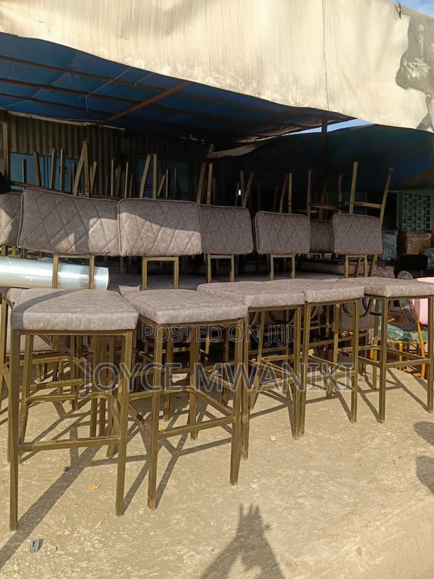 Luxury High Bar Chairs, Grey Colour - thumbnail 2