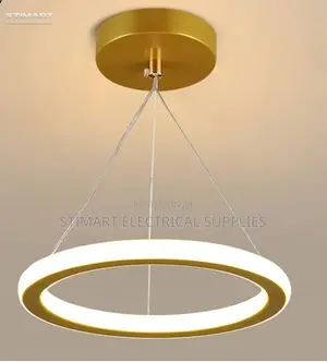 Luxury Gold Ring LED Pendant Light