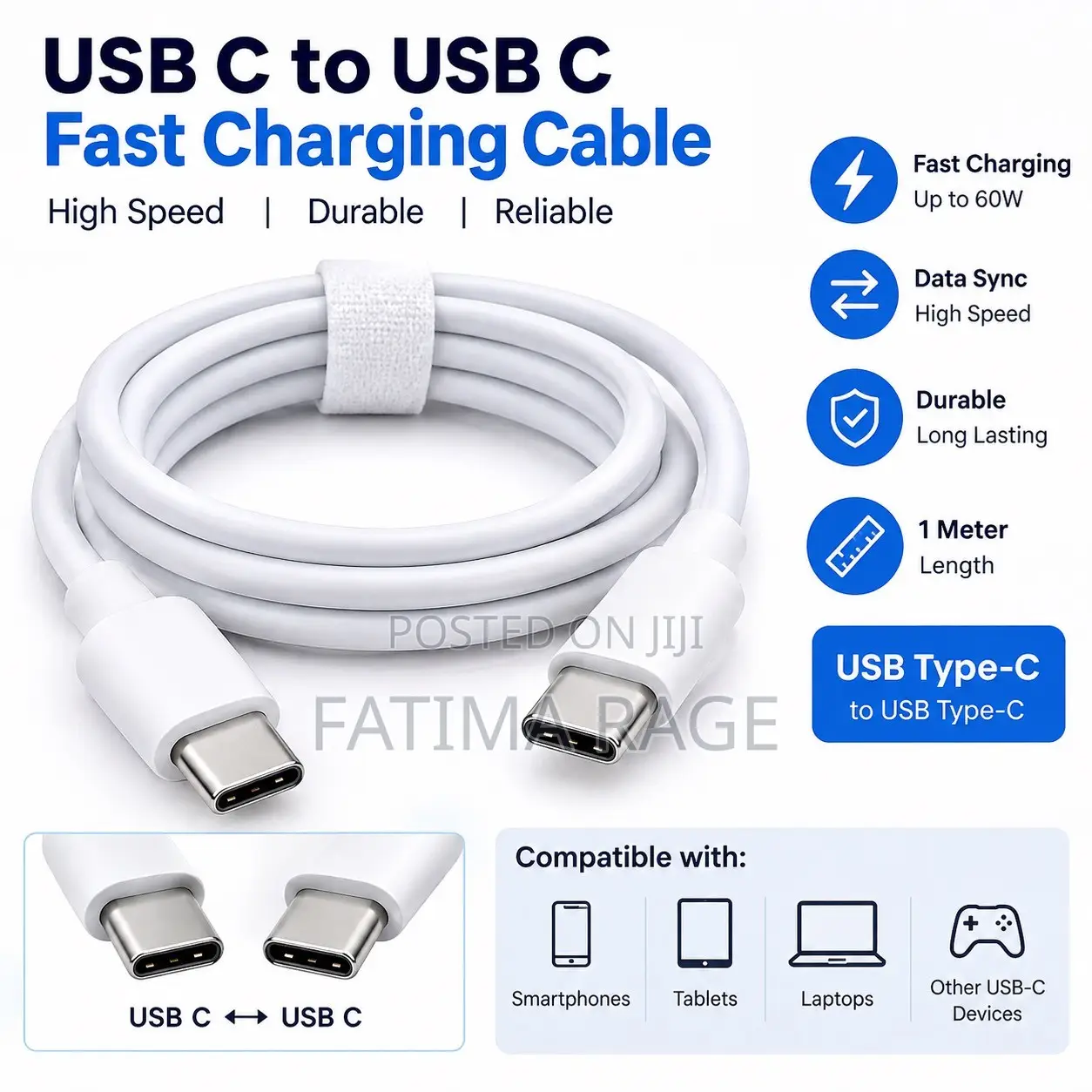 Fast Charging Type-C USB Cable – Brand New