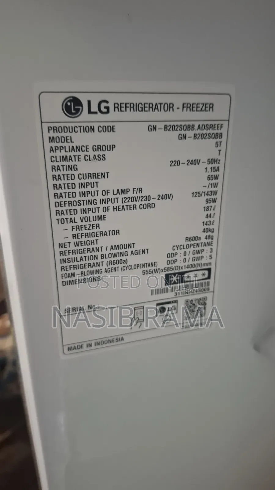 LG Fridge 235ltrs