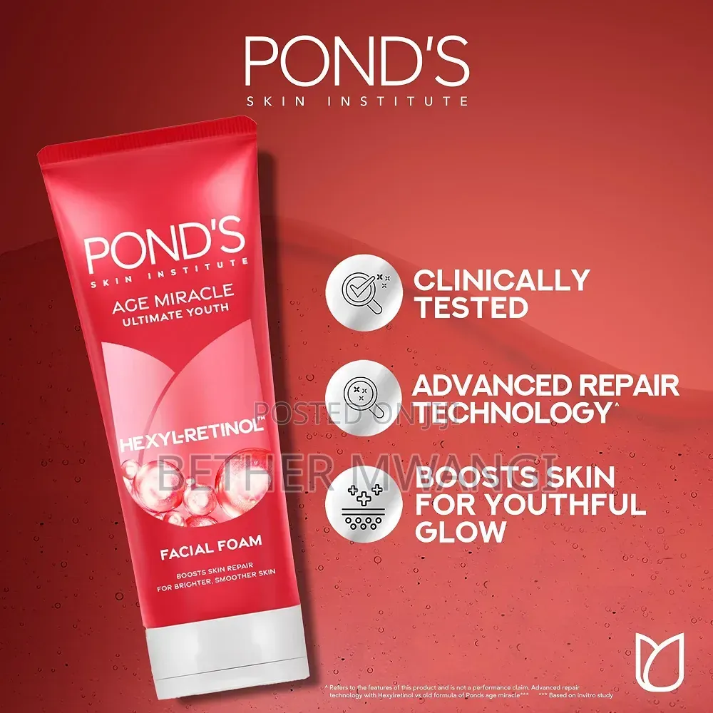 POND'S Age Miracle Ultimate Youth Facial Foam With Hexyl Retinol Wash