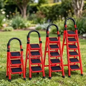 2,3,4 5 Step Folding Ladder Versatile Design for Building Maintenance