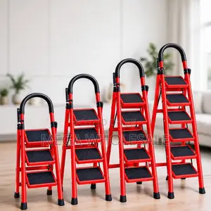 2,3,4 5 Step Folding Ladder Sleek Finish for Reach Assistance