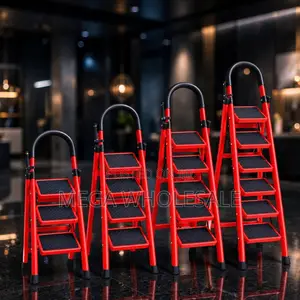 2,3,4 5 Step Folding Ladder Strong Tubing for Elevated Tasks