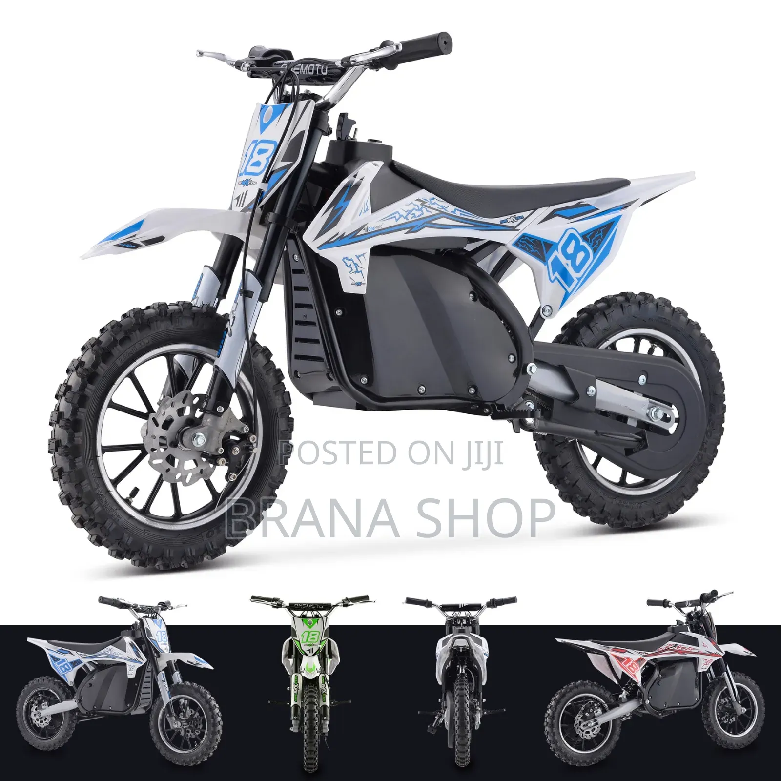 **36V Lithium 500W Kids Dirt Bike – OneMXTM EX1S Blue **