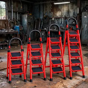 2,3,4 5 Step Folding Ladder Reinforced Frame for General Repairs