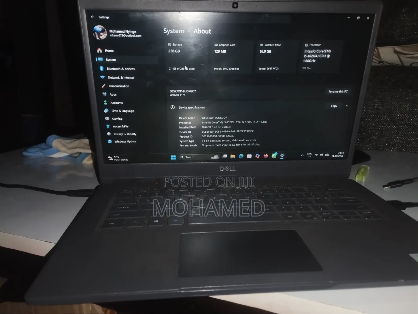 Laptop Dell Latitude 3410 16GB Intel Core 5 SSD 256GB