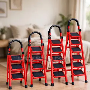 2,3,4 5 Step Folding Ladder Anti Skid for Household Tasks